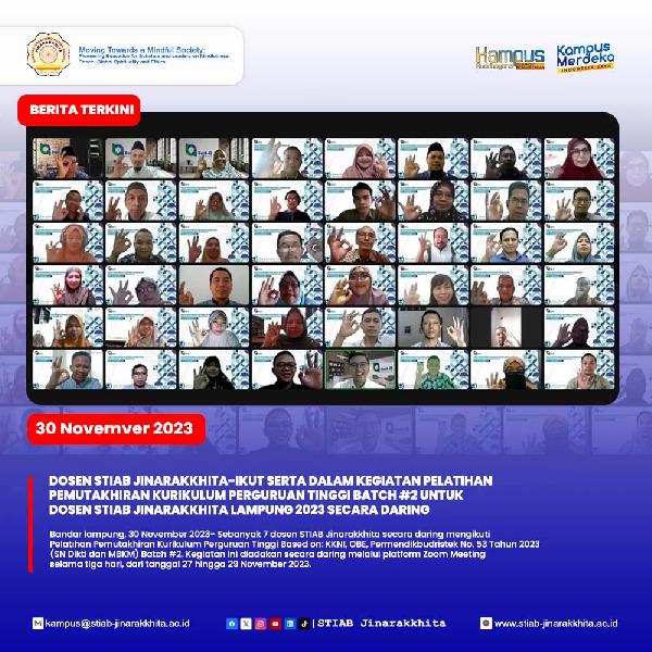 Dosen STIAB Jinarakkhita Ikut serta dalam kegiatan Pelatihan Pemutakhiran Kurikulum Perguruan Tinggi